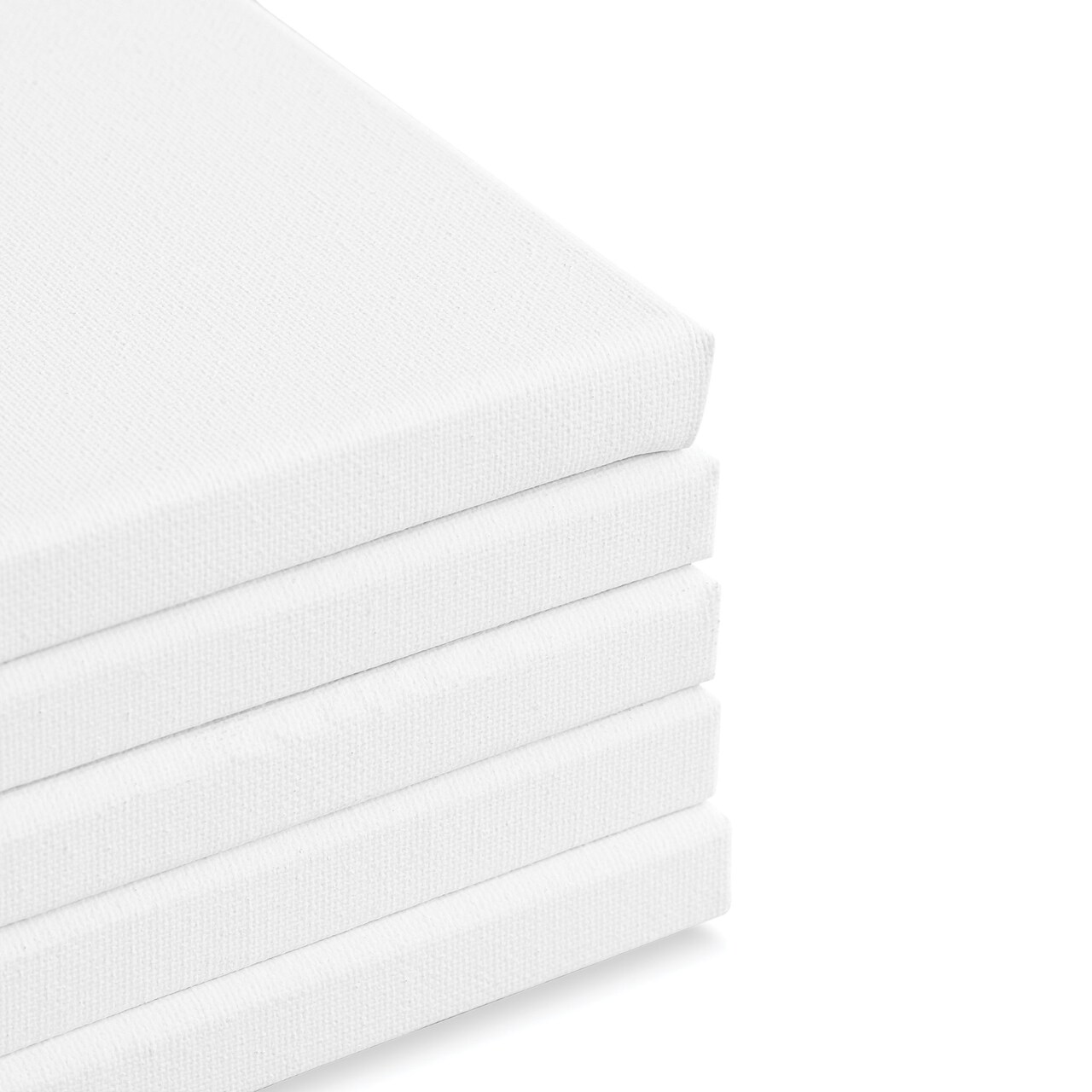 artPOP! Stretched Canvas Pack - 8" x 10" Canvas, Package of 5, 100% Pure Cotton Duck Canvas, Triple-Primed with Acrylic Gesso, 5/8" Profile, Durable Wood Frame